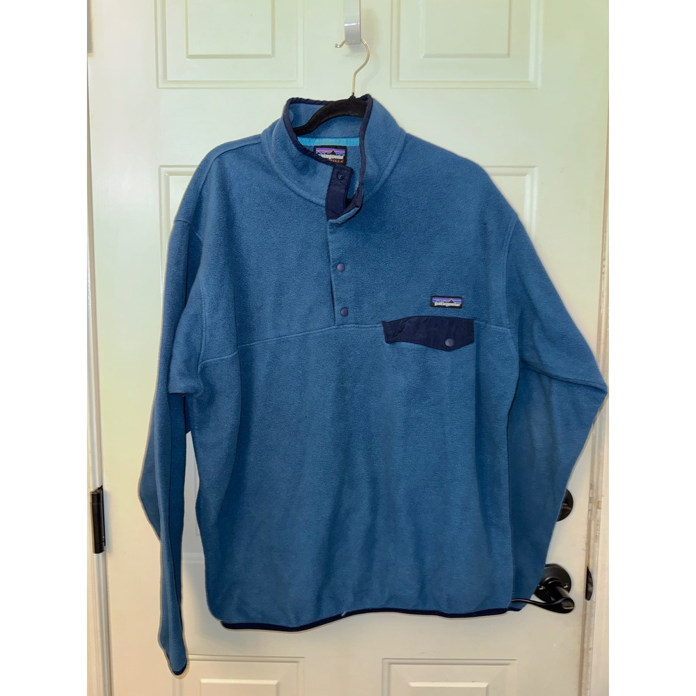 Patagonia Mens Synchilla Snap-T Fleece Pullover Blue STY25450 FA14 Large